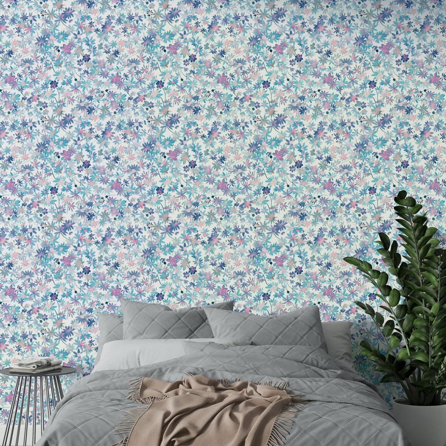 Light daisy pattern wallpaper

