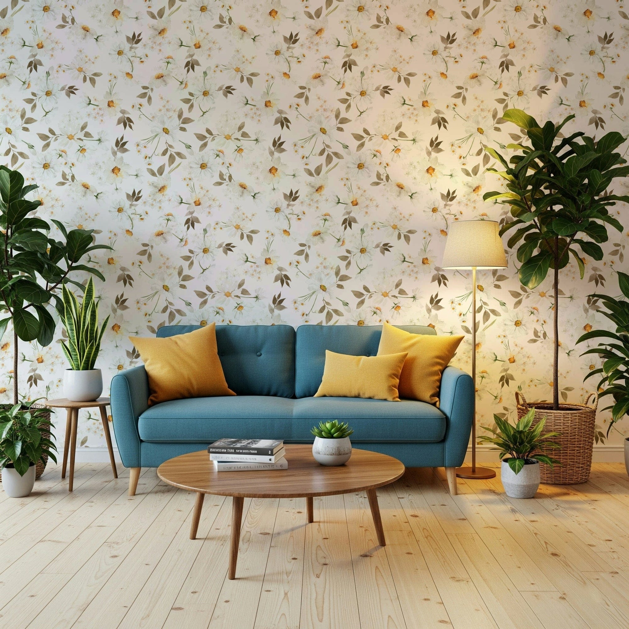 Nature inspired wallpaper Daisy Dream serene design., GD7196