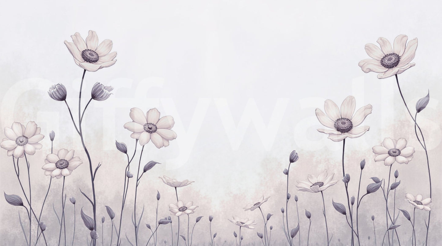 A high-quality serene field wall mural for walls.

