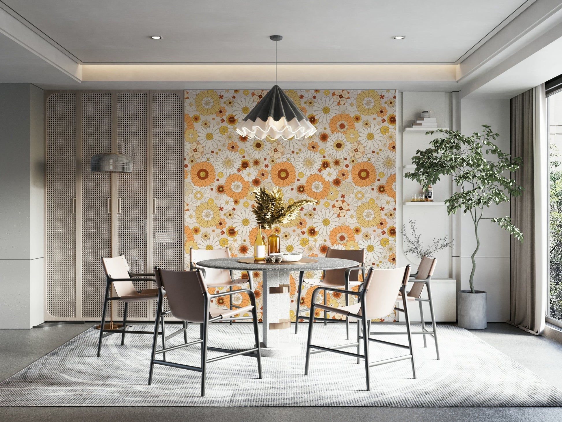 The texture appears smooth and graphic, like a vintage print.
