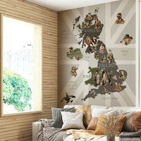 Children’s room wall with stylish animal design

