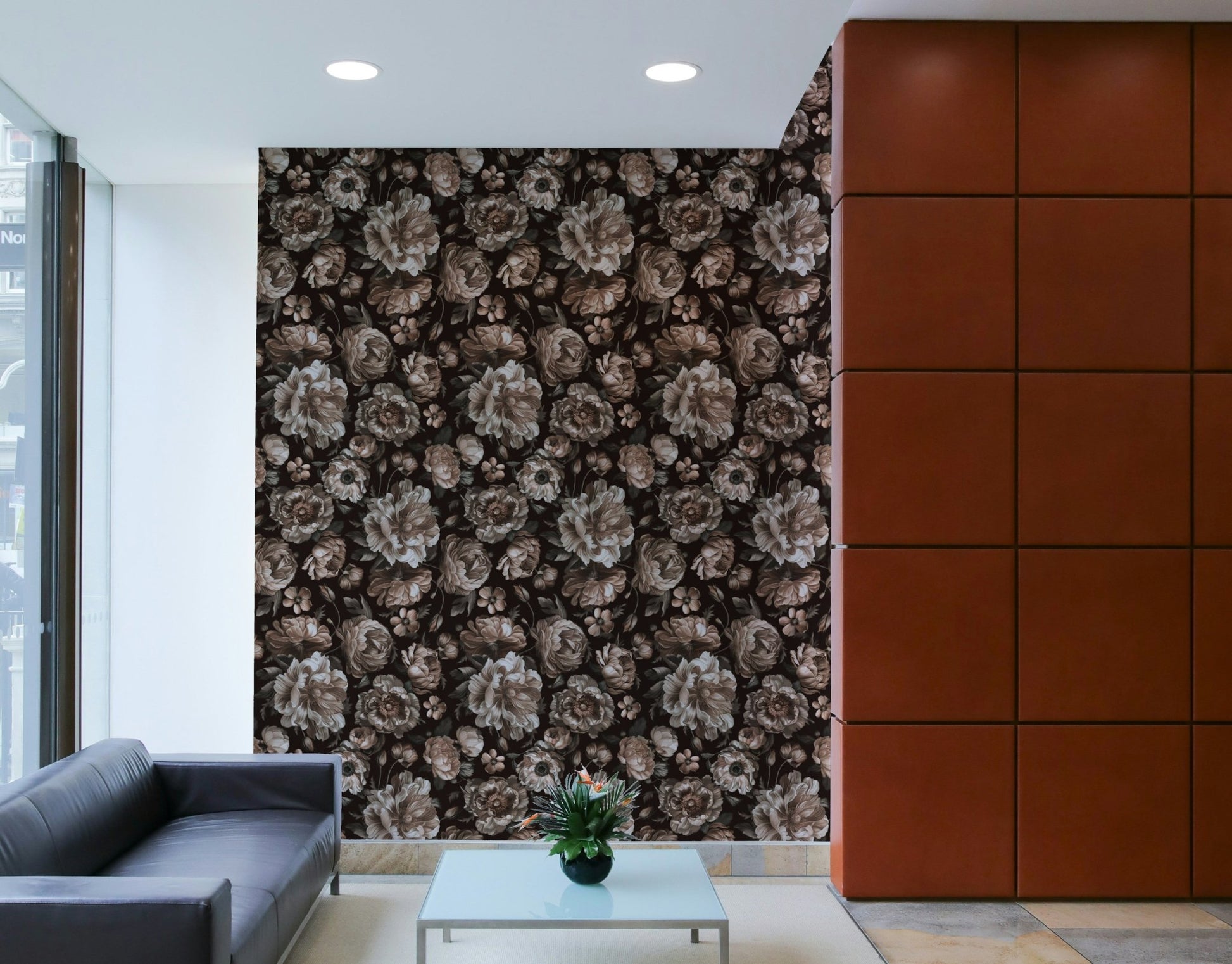 The image shows an opulent and detailed design of blooms.


