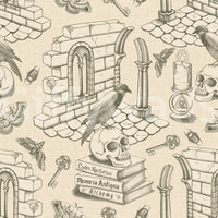 Olive Green Dark Academia Toile de Jouie Wallpaper Trend, GD1687
