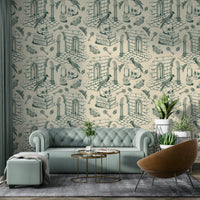 Ivy Green Dark Academia Wallpaper for Timeless Interiors

