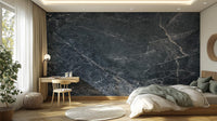 Deep blue marble wallpaper mural texture
