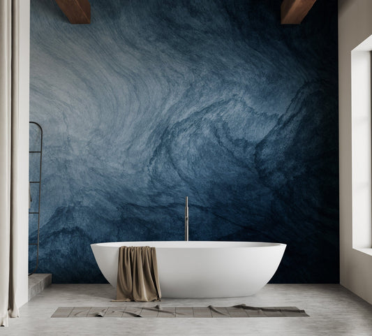 Dark Blue Watercolor Wallpaper Murals - Giffywalls