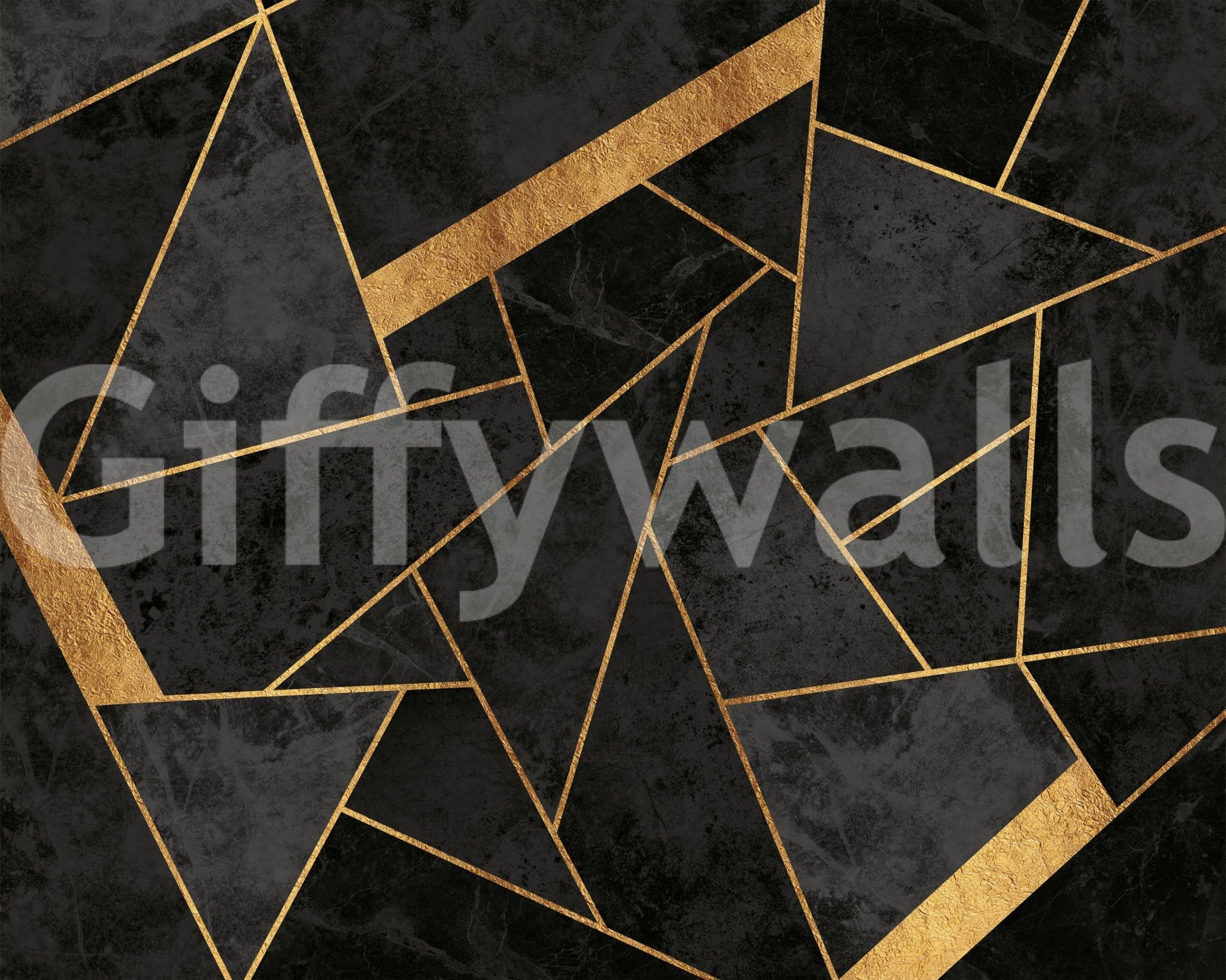 Textured wallpaper in dark and gold
