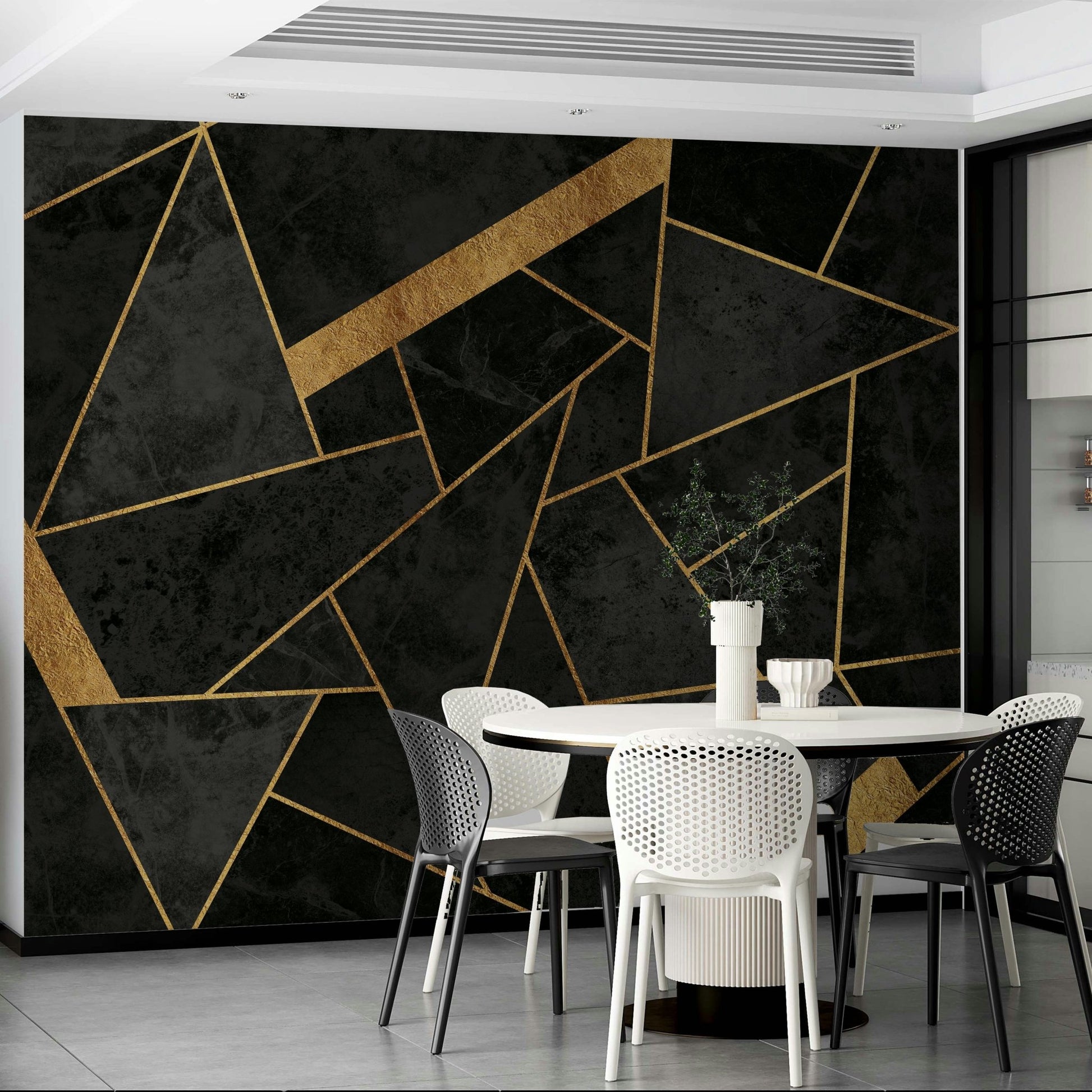 Gold detail wallpaper for interiors
