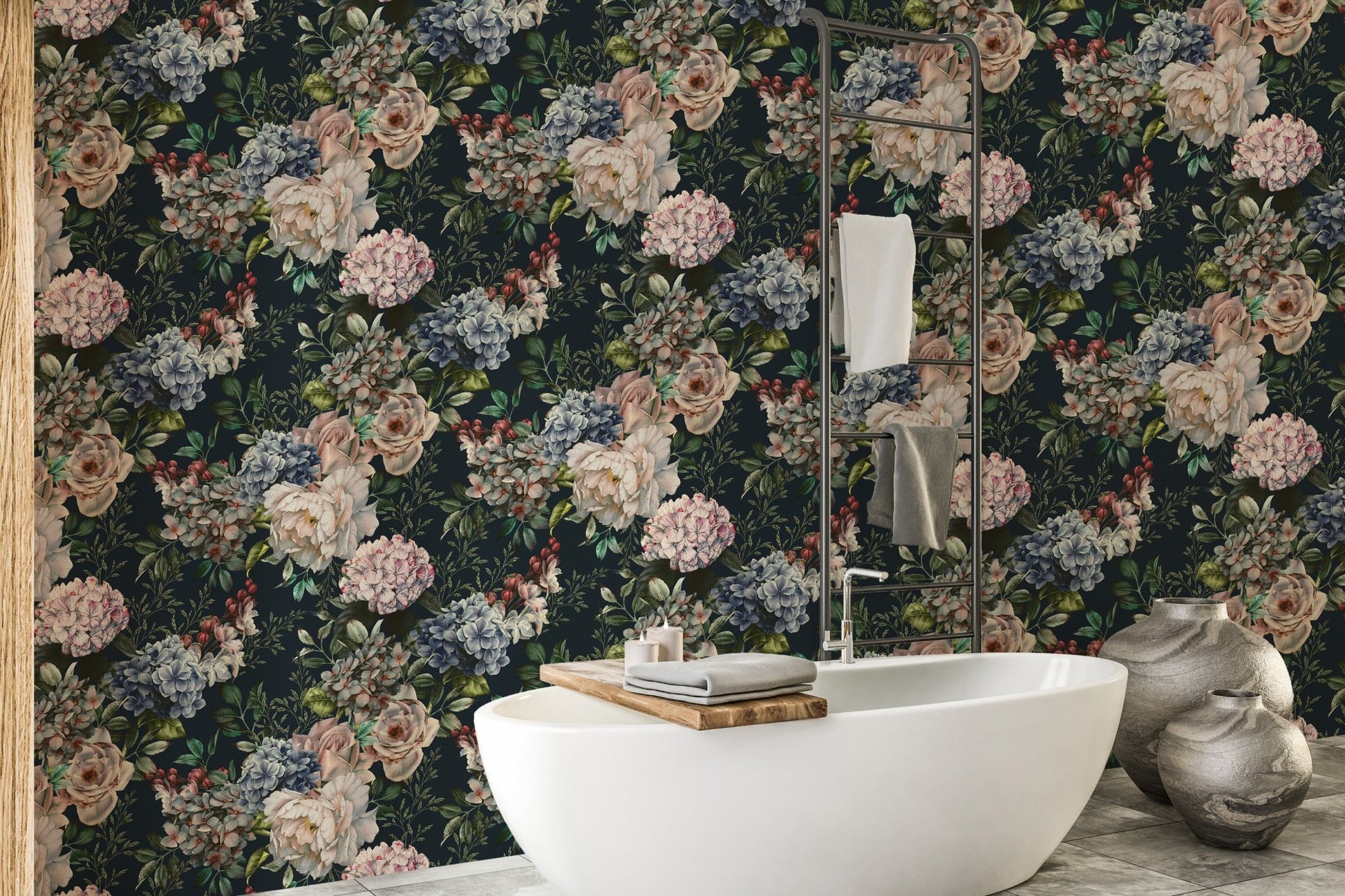 Moody Dark Floral Wall Decor