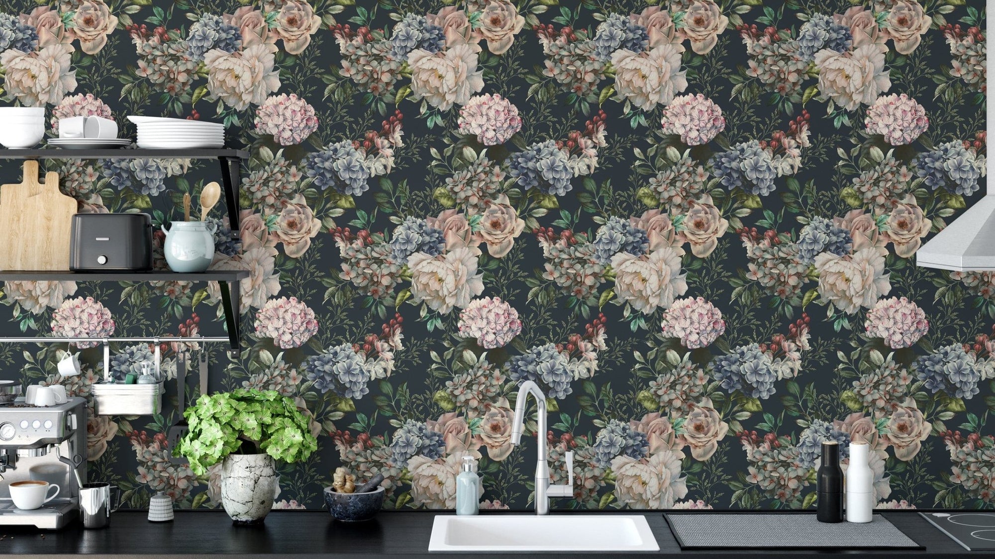 Seamless Flower Wall Mural B214