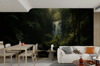 A graceful subtle water texture wall mural in deep, natural tones.

