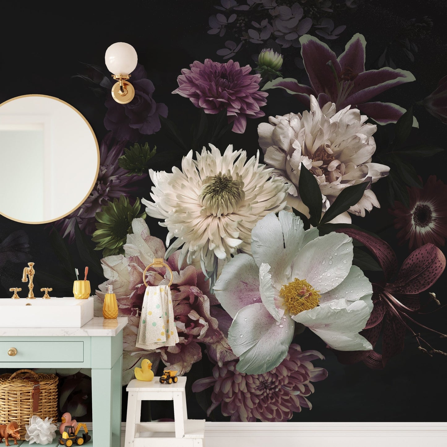 Lily Flower Wallpaper Mural - Giffywalls A850