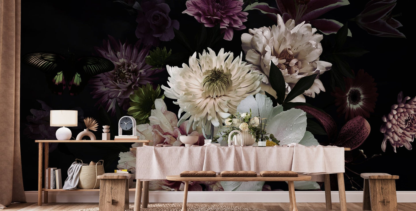 Lily Flower Wallpaper Mural - Giffywalls A850