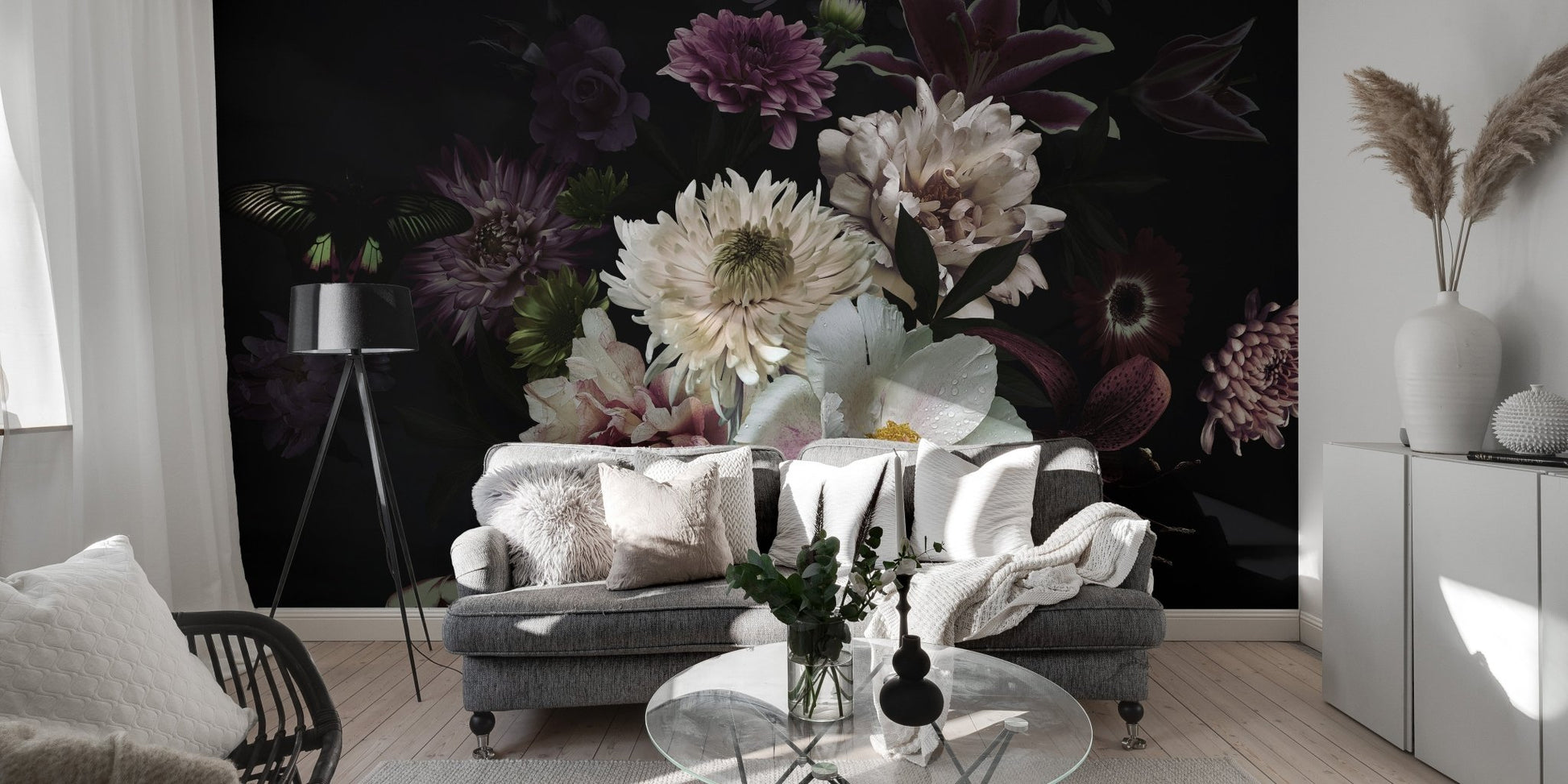 Lily Flower Wallpaper Mural - Giffywalls A850