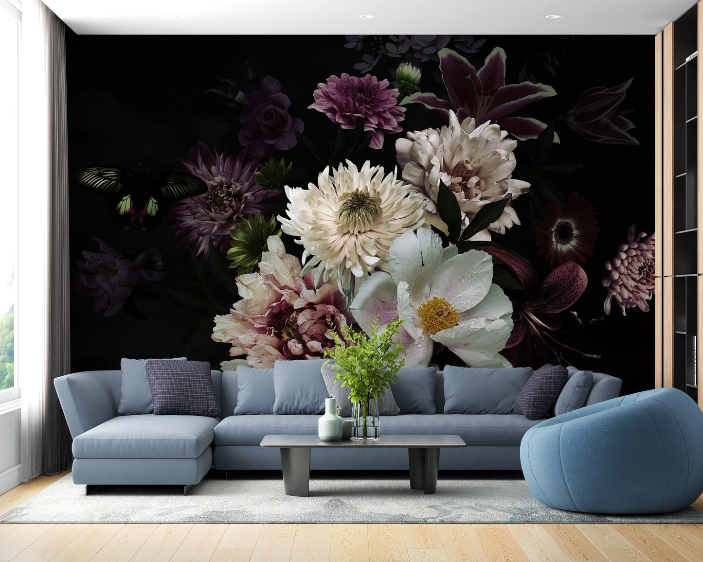 Lily Flower Wallpaper Mural - Giffywalls A850