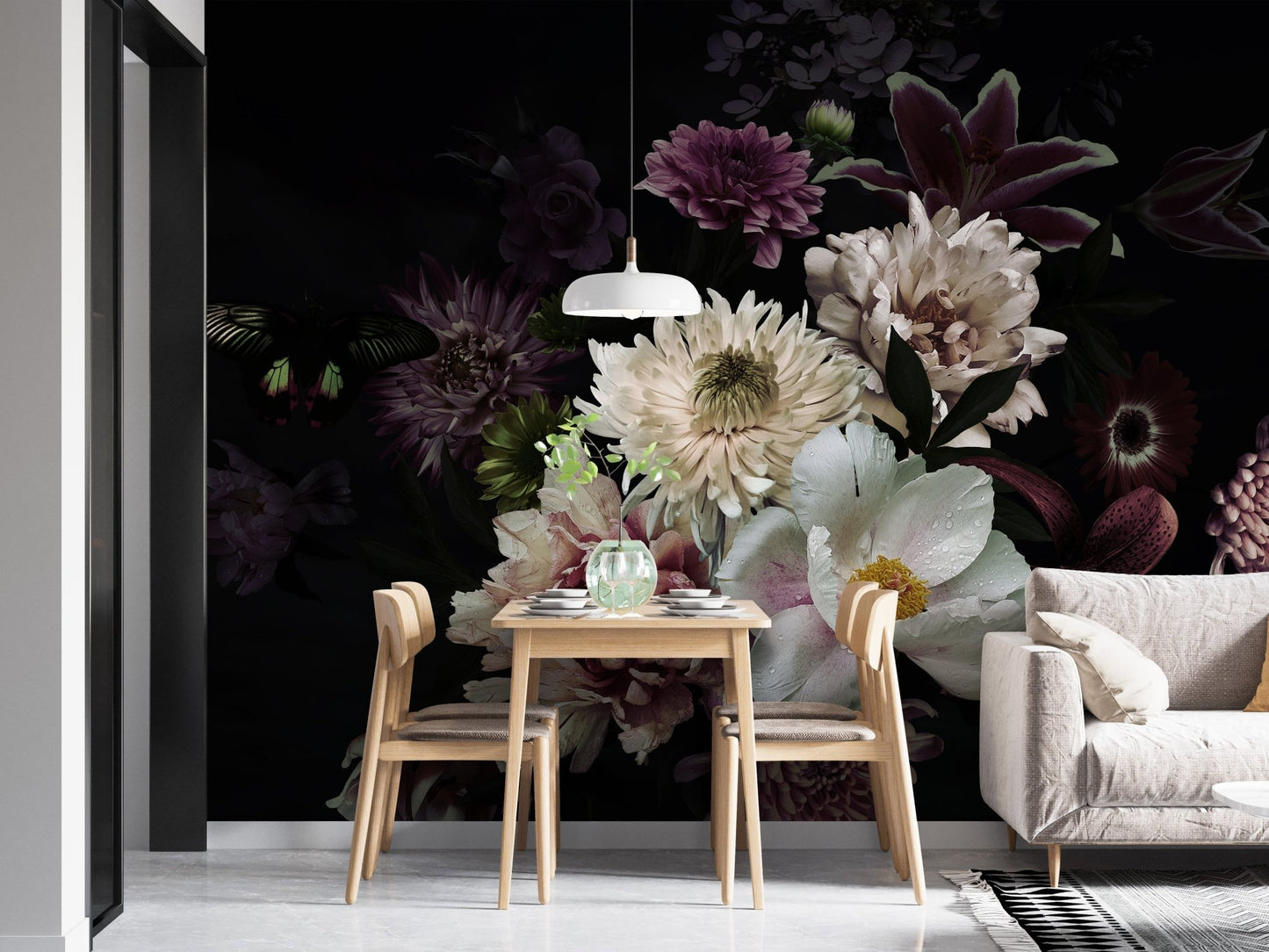 Lily Flower Wallpaper Mural - Giffywalls A850