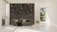 Dark Hanigng Tropical Leaves Wallpaper Mural - Giffywalls