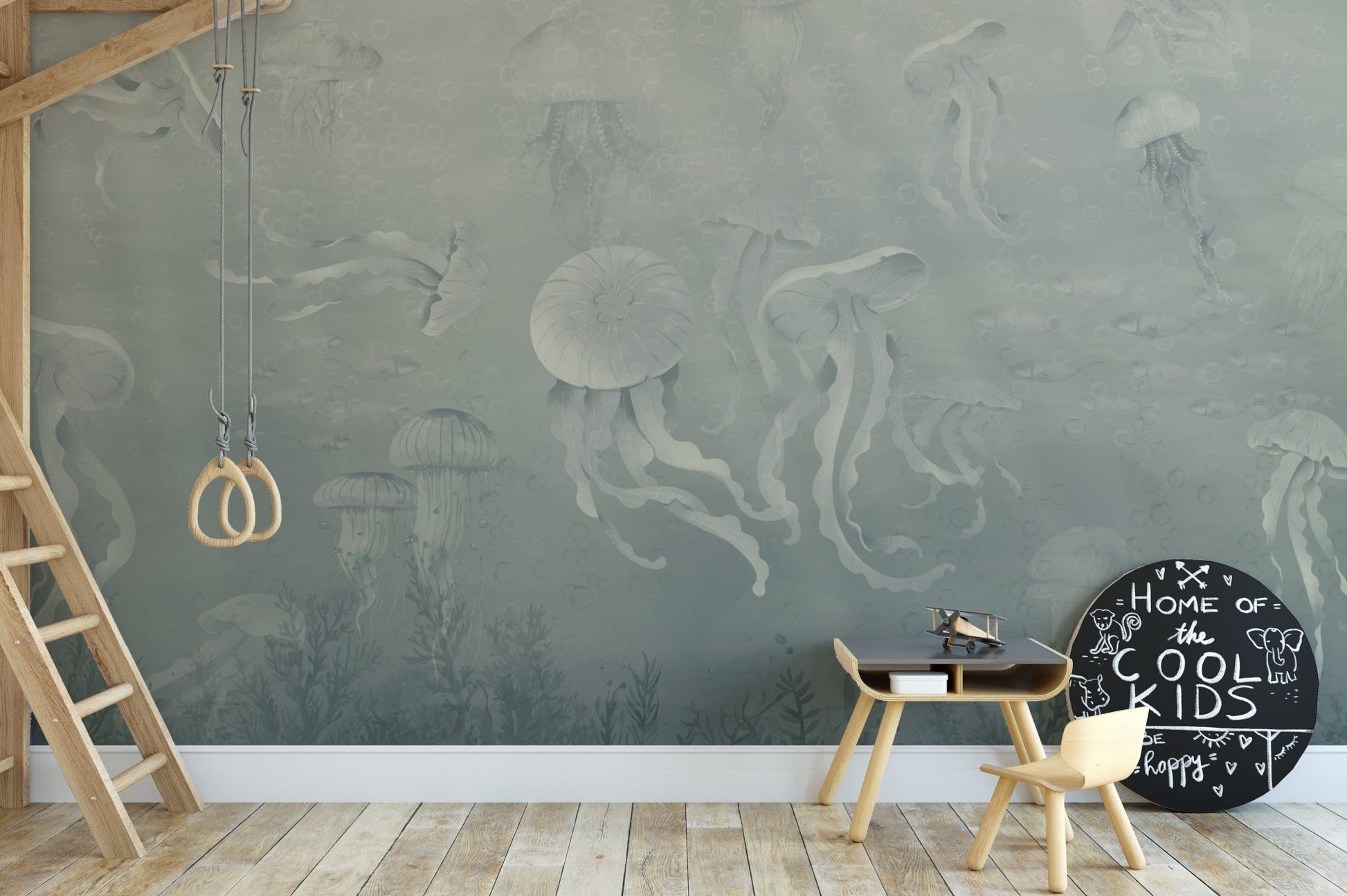 Deep sea jellyfish wallpaper for walls
