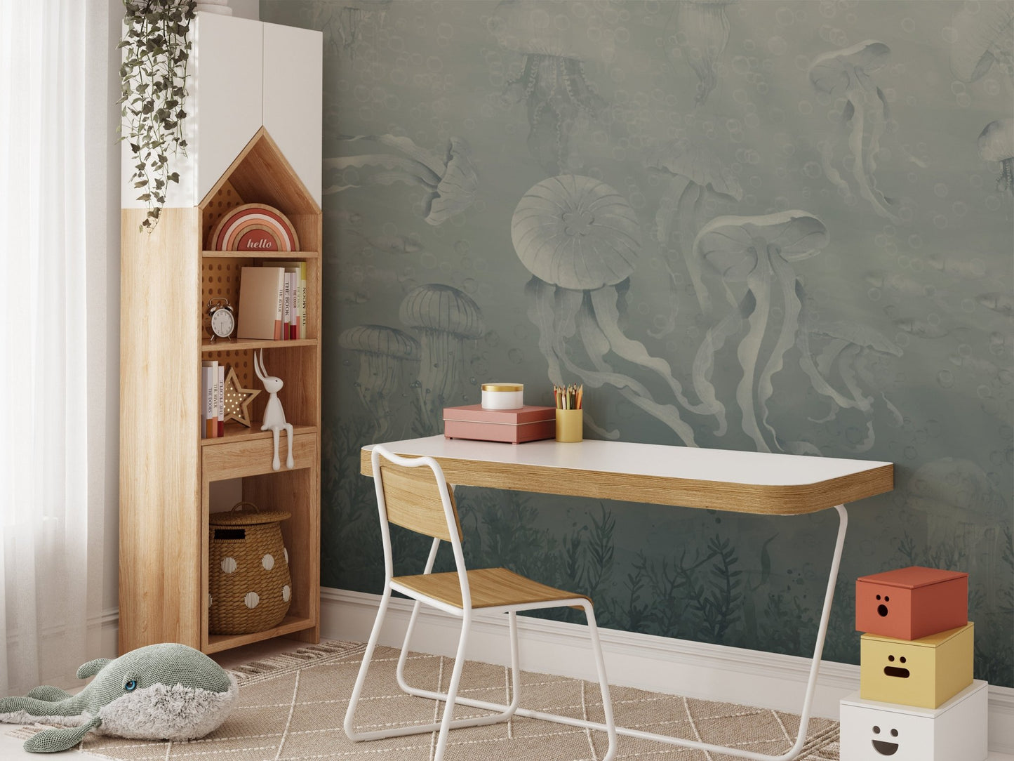 Dark Jellyfish Deep Sea Wallpaper