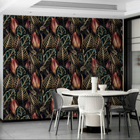 The mural is created for an entire wall, providing a unique backdrop.
