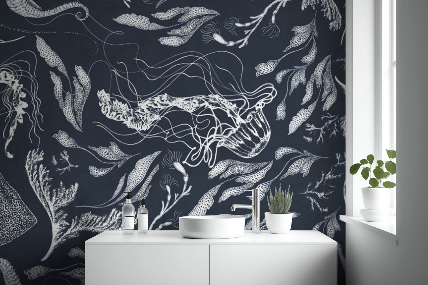 Deep Sea Themed Underwater Wallpaper Mural
