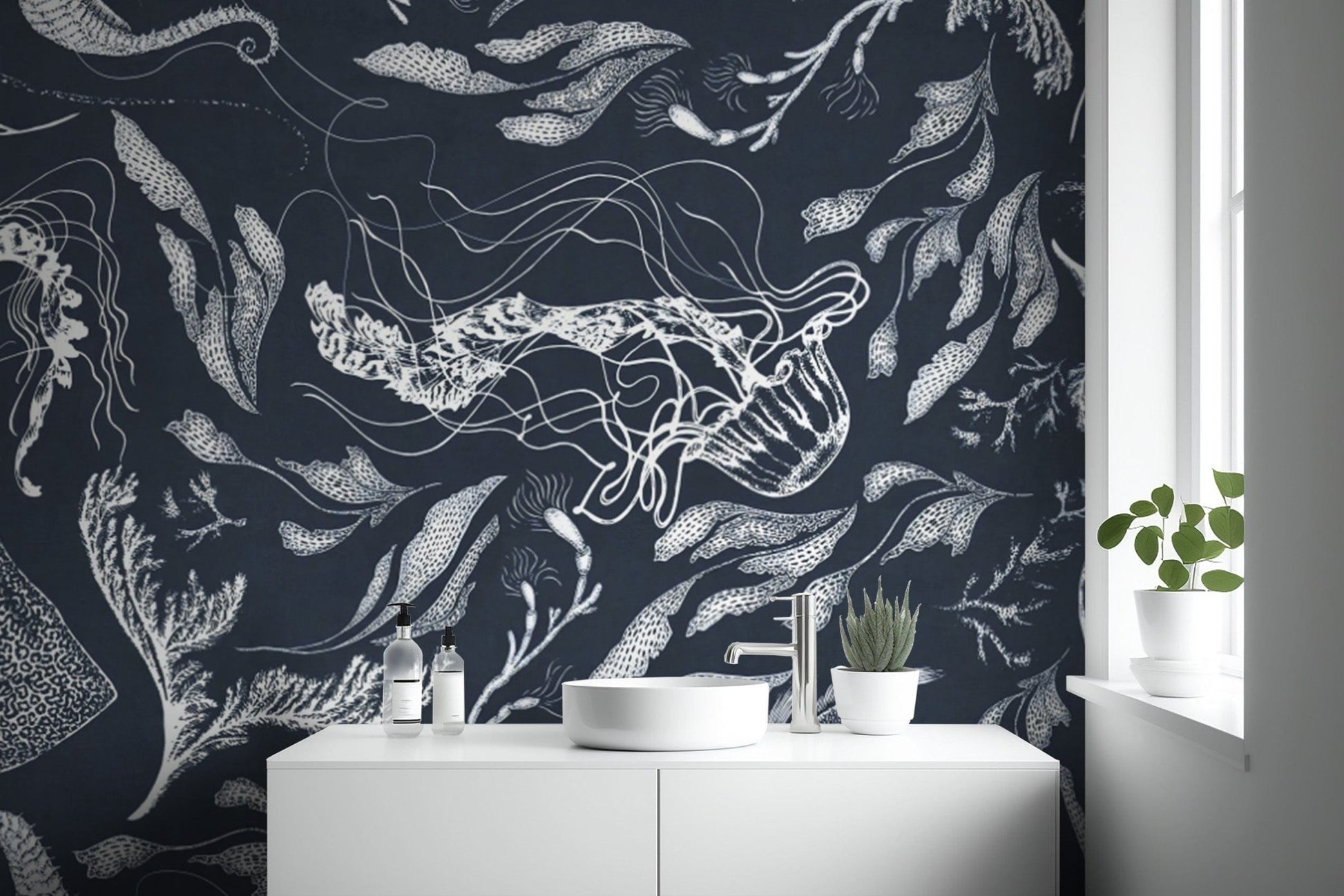 Deep Sea Themed Underwater Wallpaper Mural
