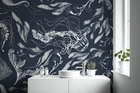 Deep Sea Themed Underwater Wallpaper Mural
