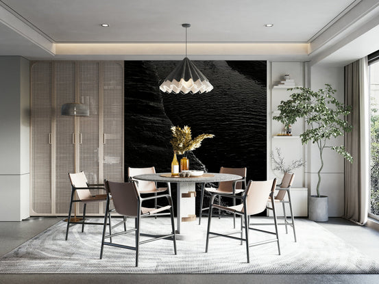 A beautiful dark river wallpaper mural for dramatic decor., GD4714