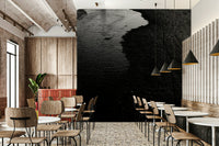 An artistic night river mural on scenic wallpaper., GD4712