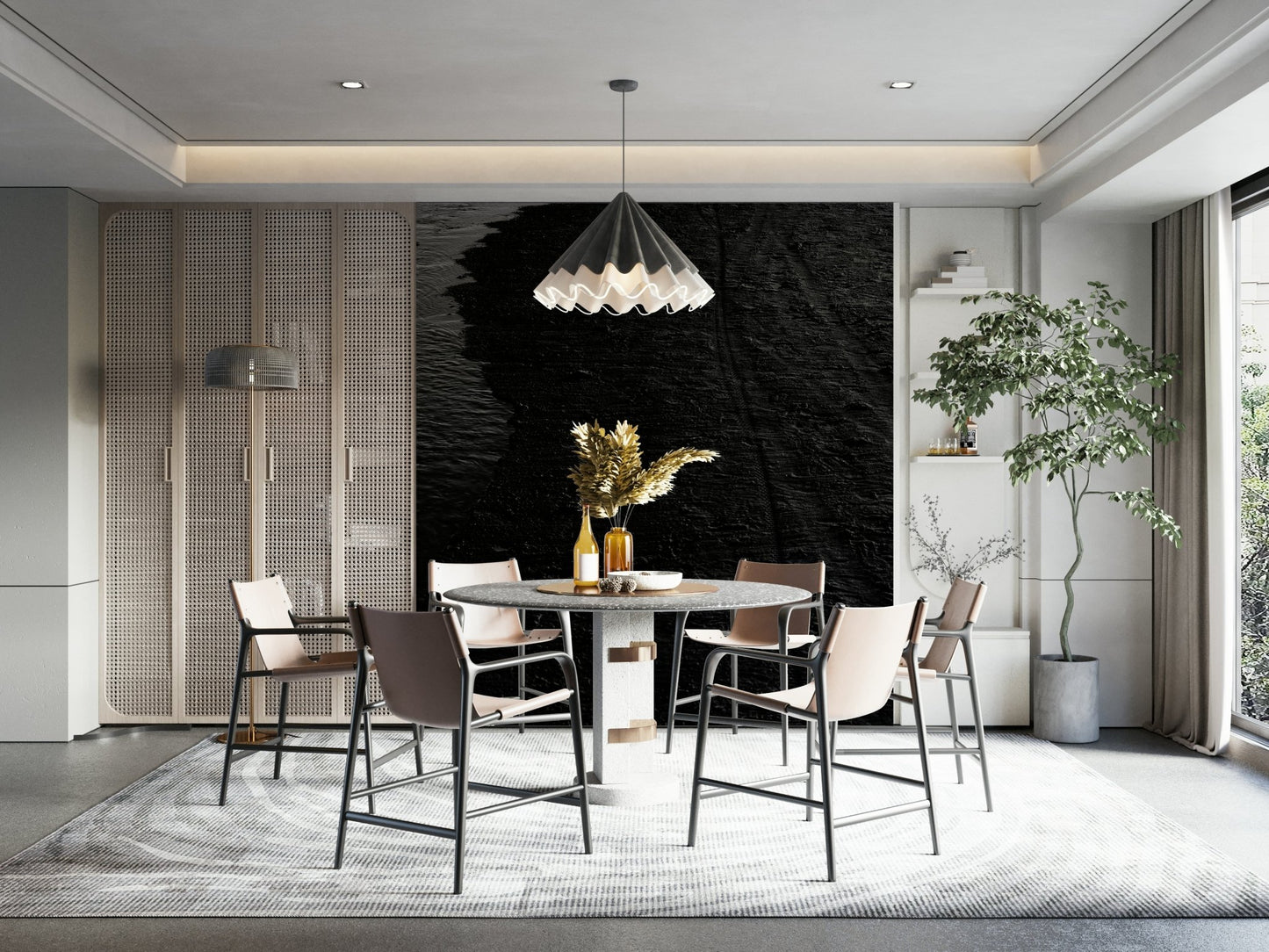 A contemplative dark water wallpaper mural for a feature wall., GD4712