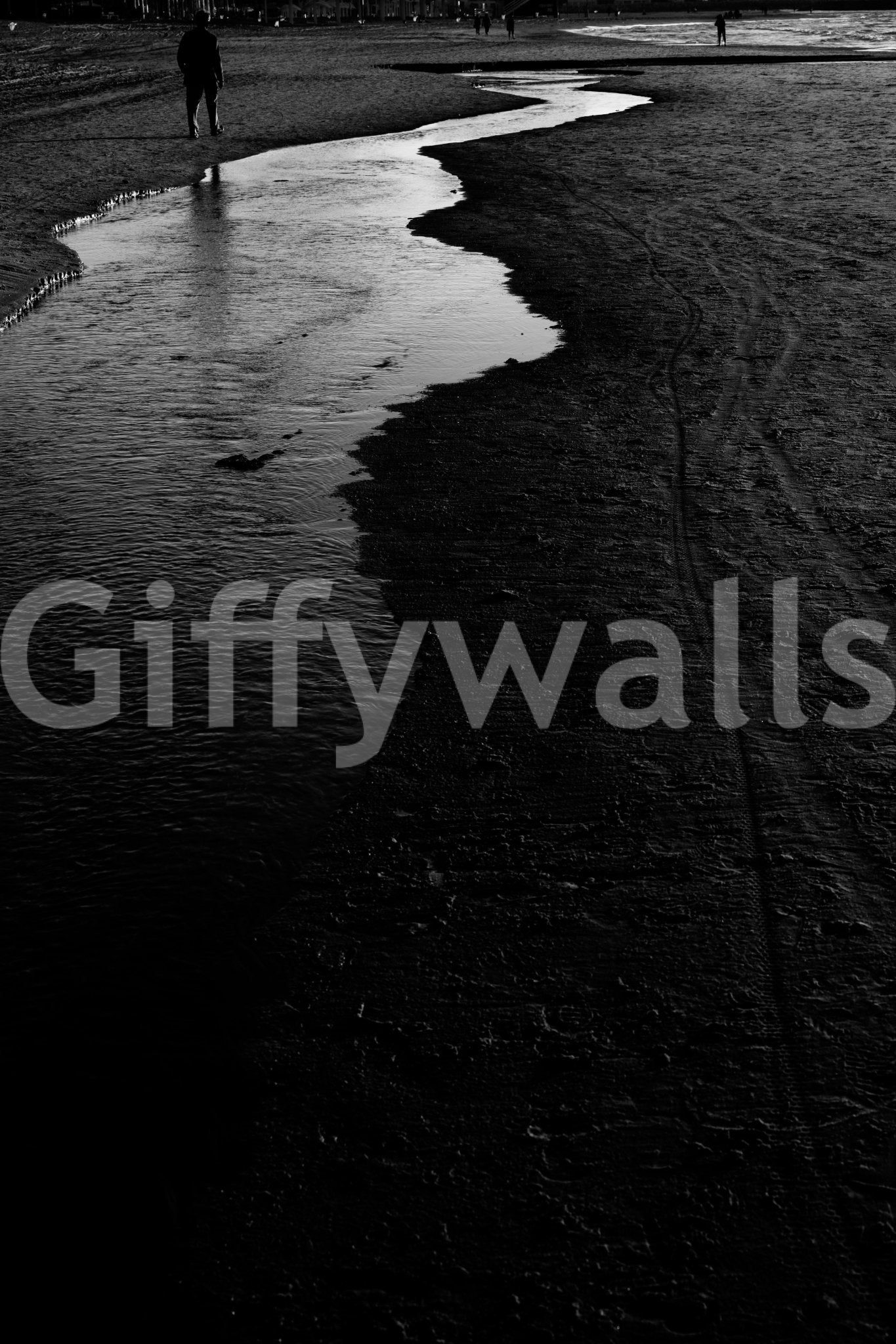 A high-quality serene river wall mural for walls., GD4712