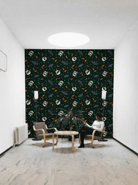 An interior with a fun and spooky accent Dark Trick wall

