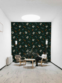 An interior with a fun and spooky accent Dark Trick wall

