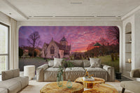Stunning fiery horizon lighting up a classic rural hamlet GD5038