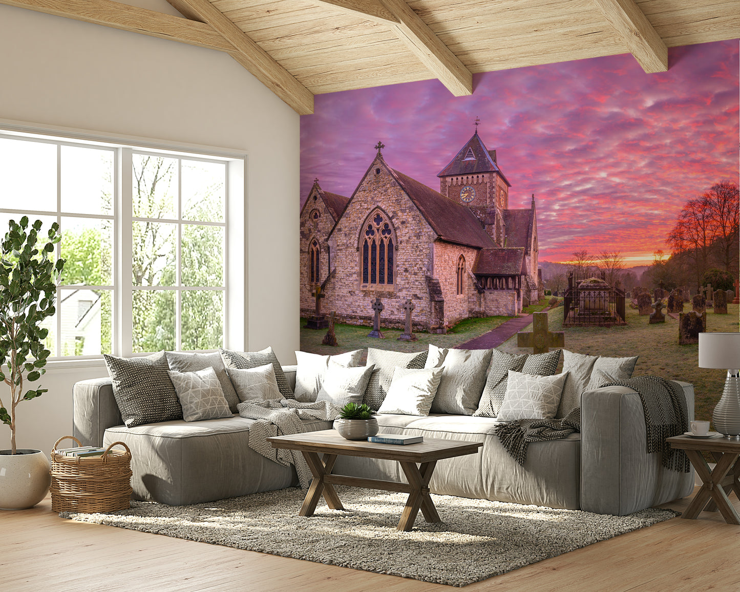 Dawn at the Church Wall Mural