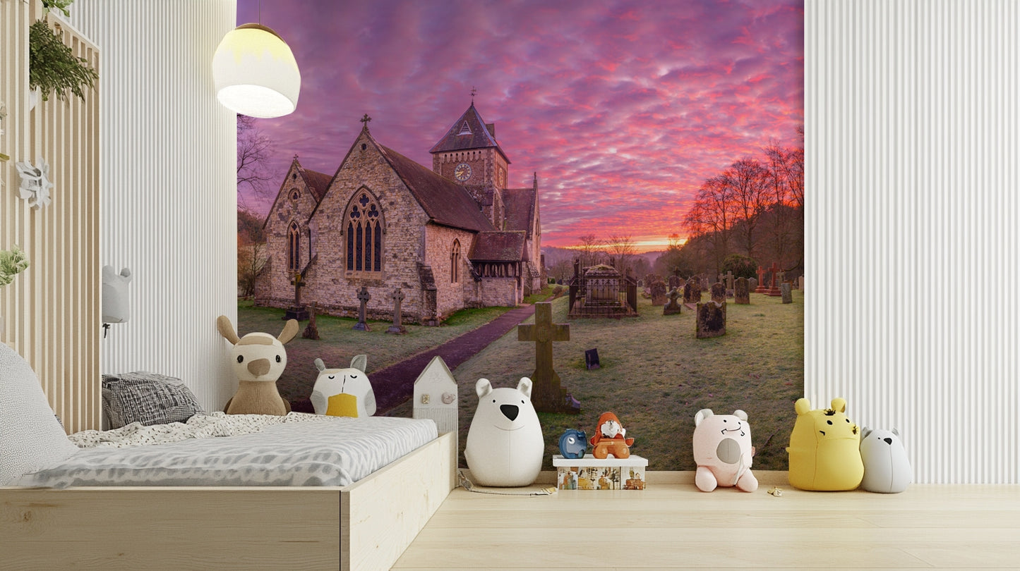 Dawn at the Church Wall Mural