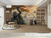Dawn Serenity Mural for a sophisticated touch in a library room wallpaper mural.