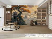 Dawn Serenity Mural for a sophisticated touch in a library room wallpaper mural.