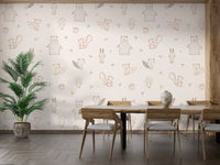 Forest friends mural for kids' bedrooms
