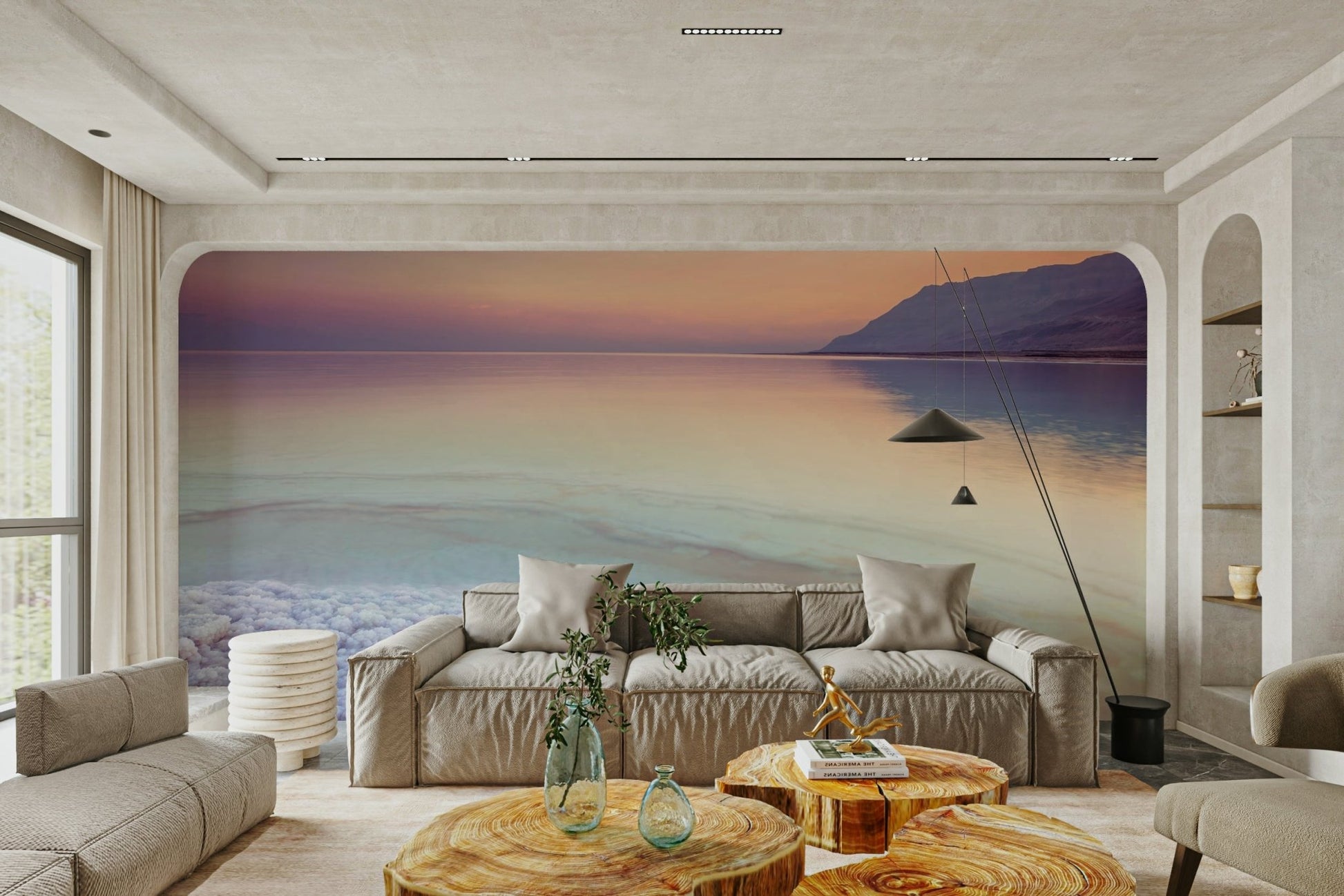 Refresh your space with a Dead Sea Shore wall mural.

