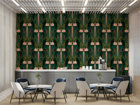 Wallpaper for walls with swan art

