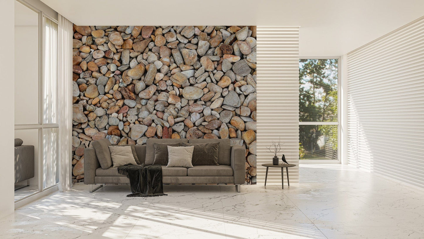 Decorative Pebble Stone Wallpaper Mural - Giffywalls