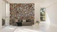 Decorative Pebble Stone Wallpaper Mural - Giffywalls