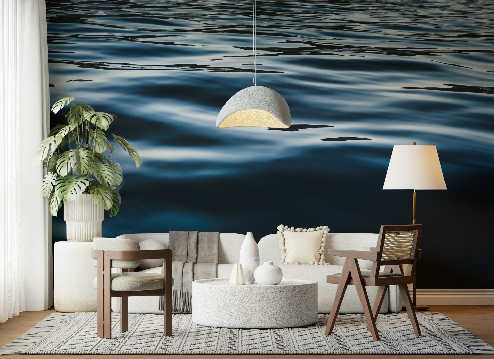 Immersive peel and stick wallpaper transforming a reading nook.