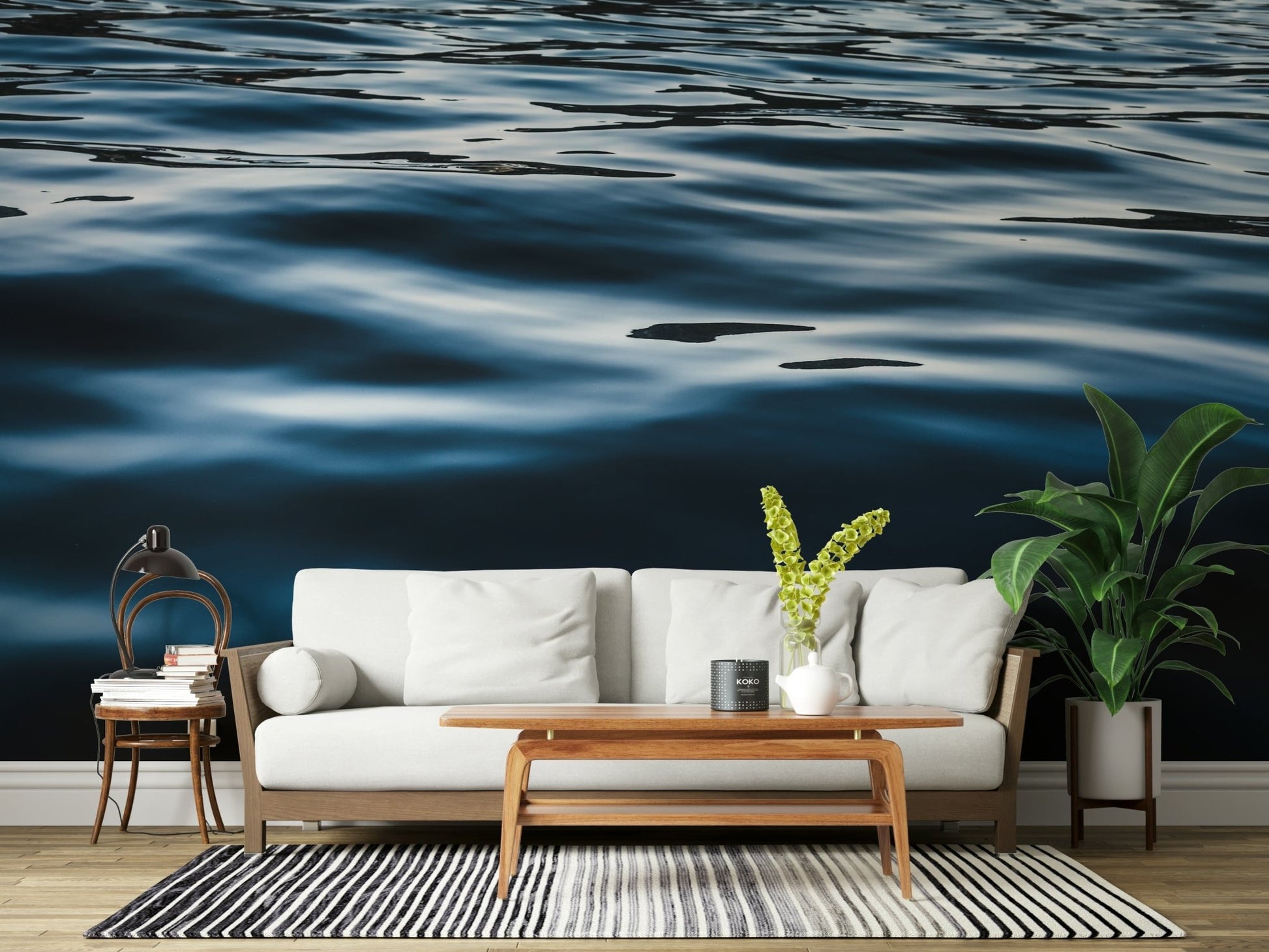 Abstract modern wallpaper mural for instant calm.