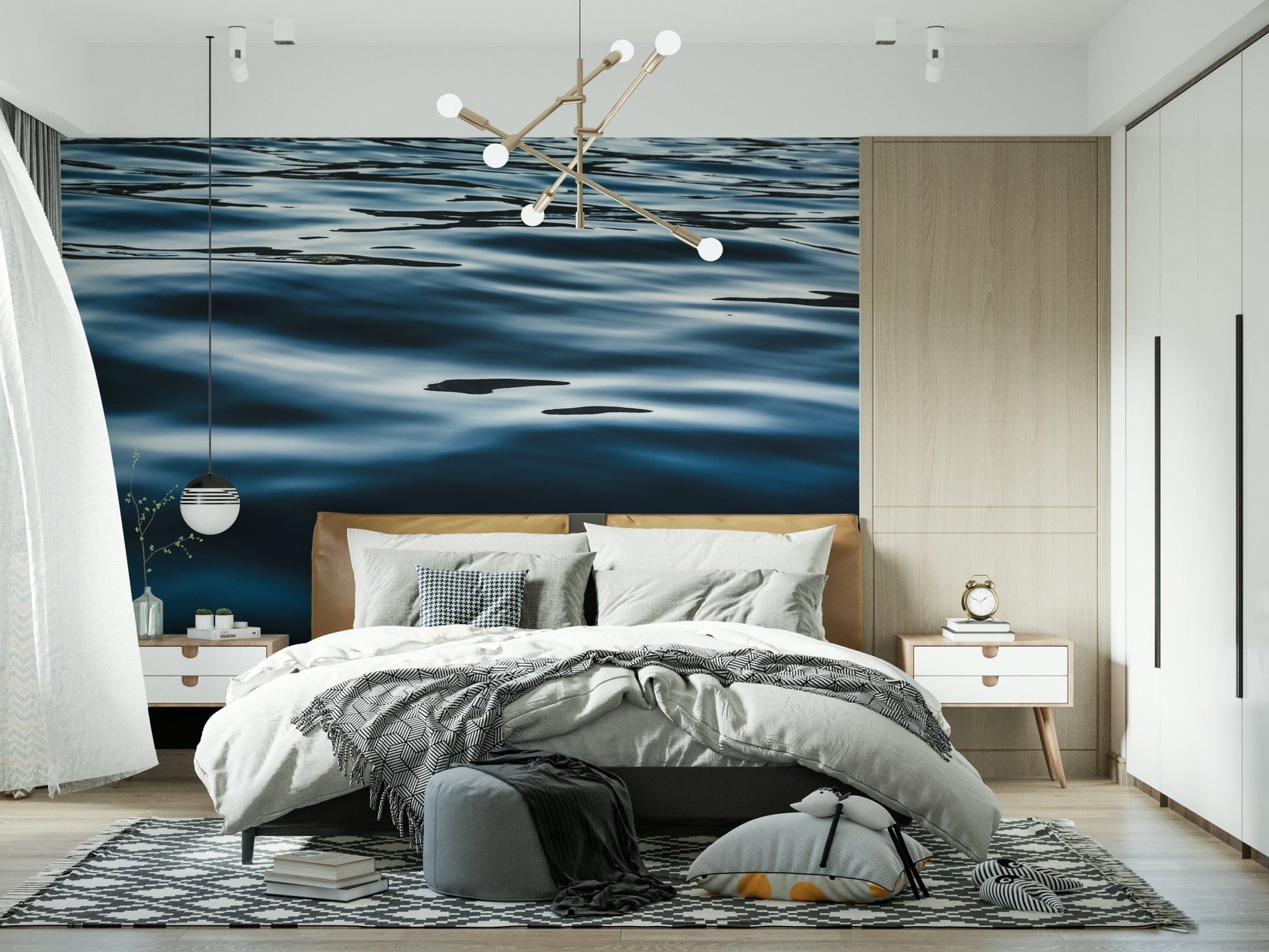 Smooth finish of the durable peel and stick wallpaper.