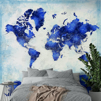 Vibrant watercolor map wallpaper showcasing diverse world continents