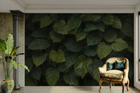 The texture of different plant leaves is visible.

