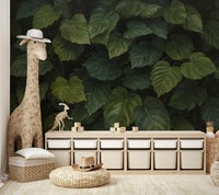 Various types of large, leafy plants are visible.

