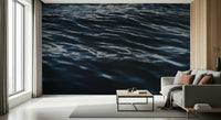 A calming underwater design wallpaper mural that defines a space.